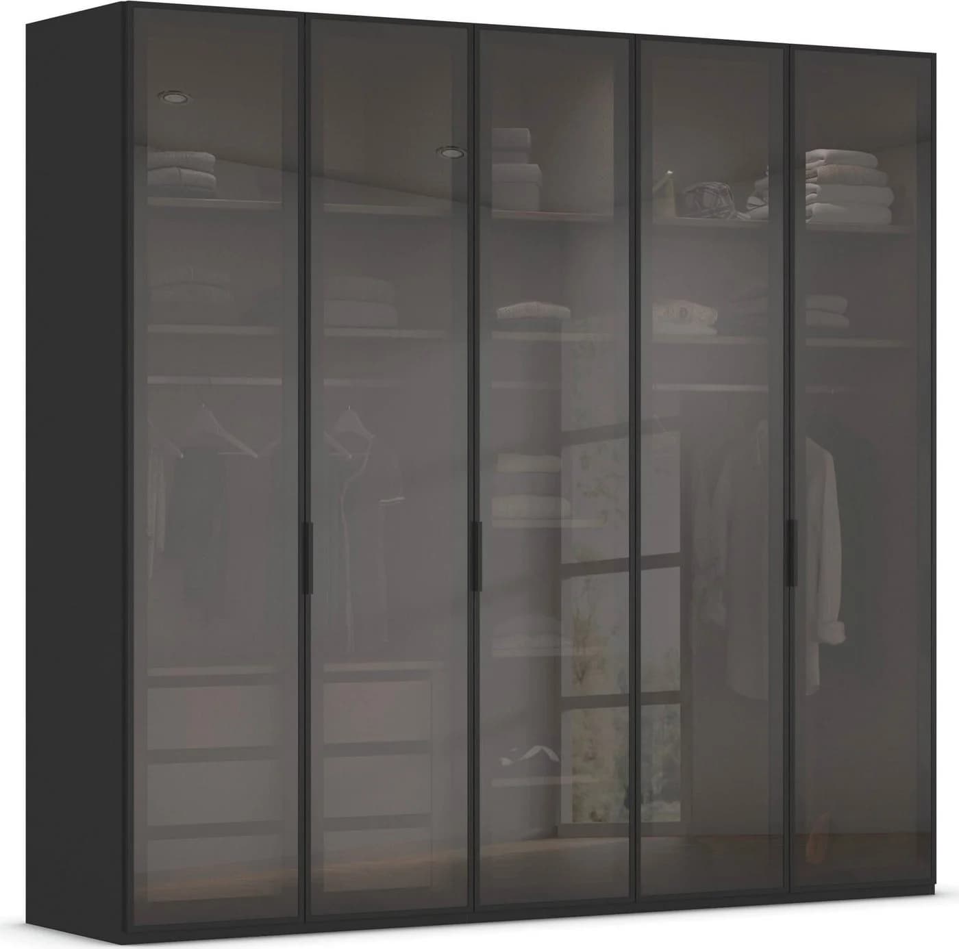 rauch Kleiderschrank SKAT SHINE Schwarz Glasfront - Bild 2