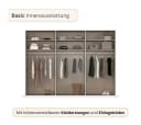 rauch Kleiderschrank SKAT SHINE Glasfront Schwarz Grau Beige Bild 4