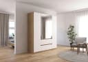 Rauch Garderobenschrank Mainz 181 cm Eiche Artisan Alpinweiß Bild 1