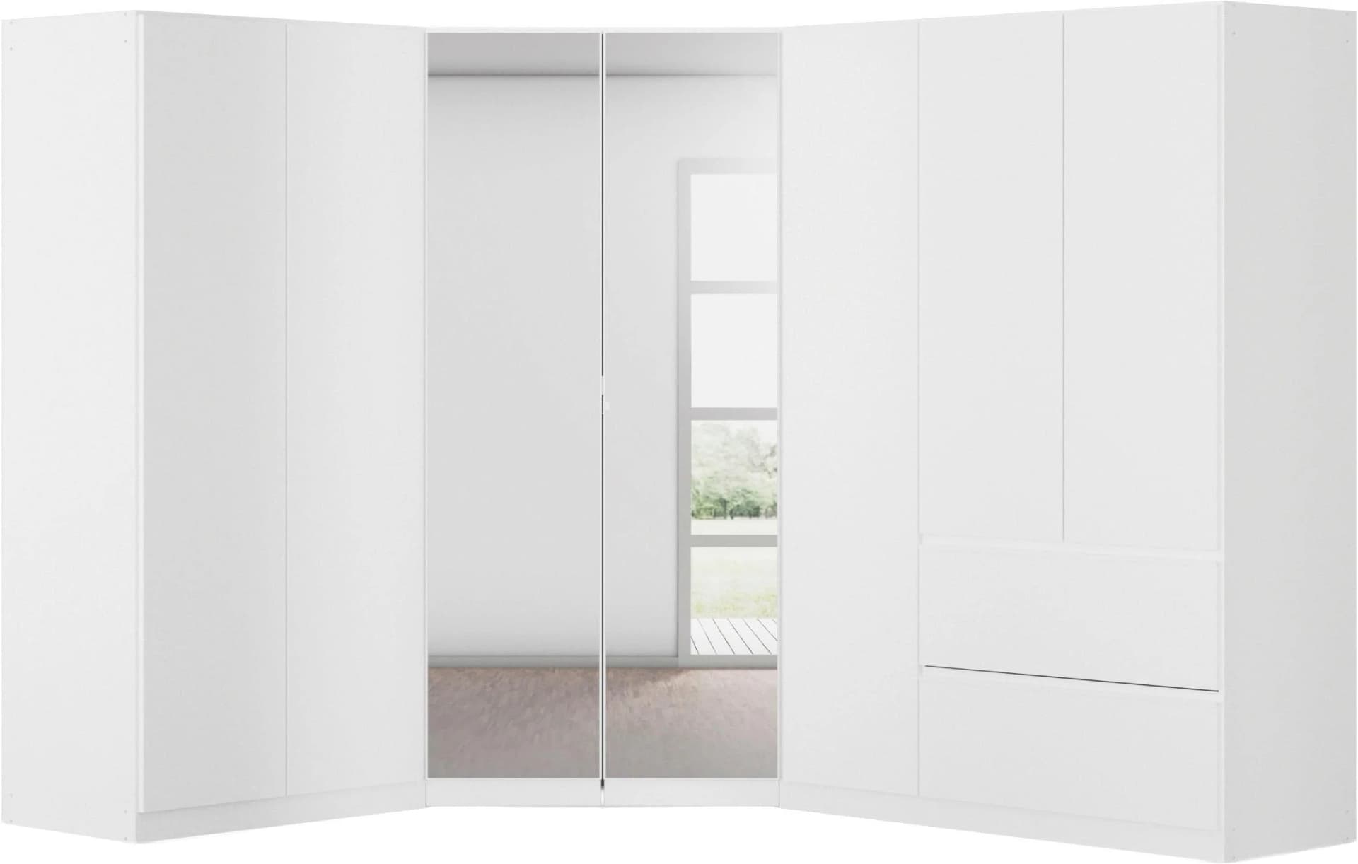 Schrank-Set RAUCH Kleiderschrank Garderobe Wäscheschrank Costa Grifflos