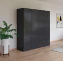 Drehtürenschrank Costa Kleiderschrank 181x197x54 cm Graumetallic Rauch Bild 1