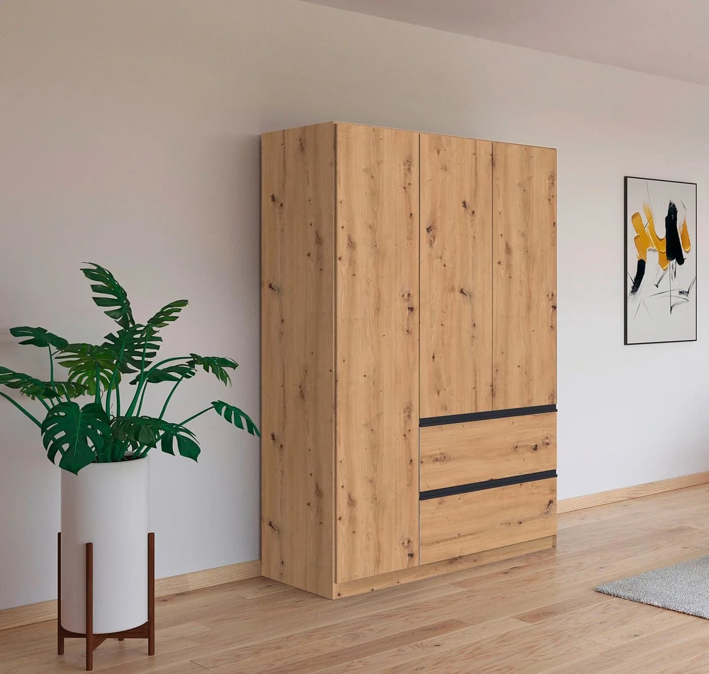 Rauch Drehtürenschrank Kleiderschrank Garderobe Costa Grifflos Push-to-Open - Bild 1