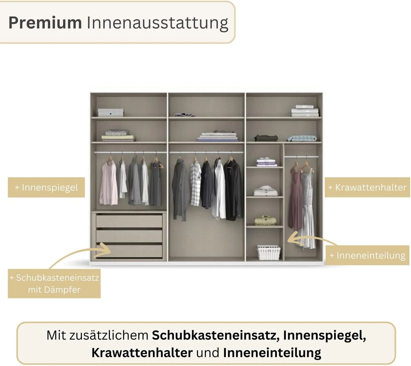 Drehtürenschrank RAUCH Kleiderschrank Garderobe Wäscheschrank BESTSELLER MONTCLAR Fango - Bild 4