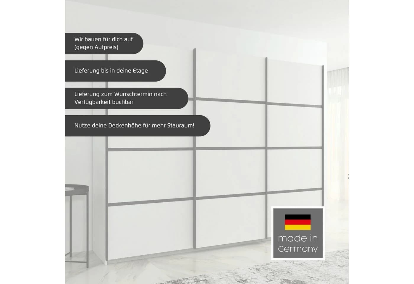 Rauch Avola Schwebetürenschrank Alpinweiß Holzwerkstoff - Bild 5