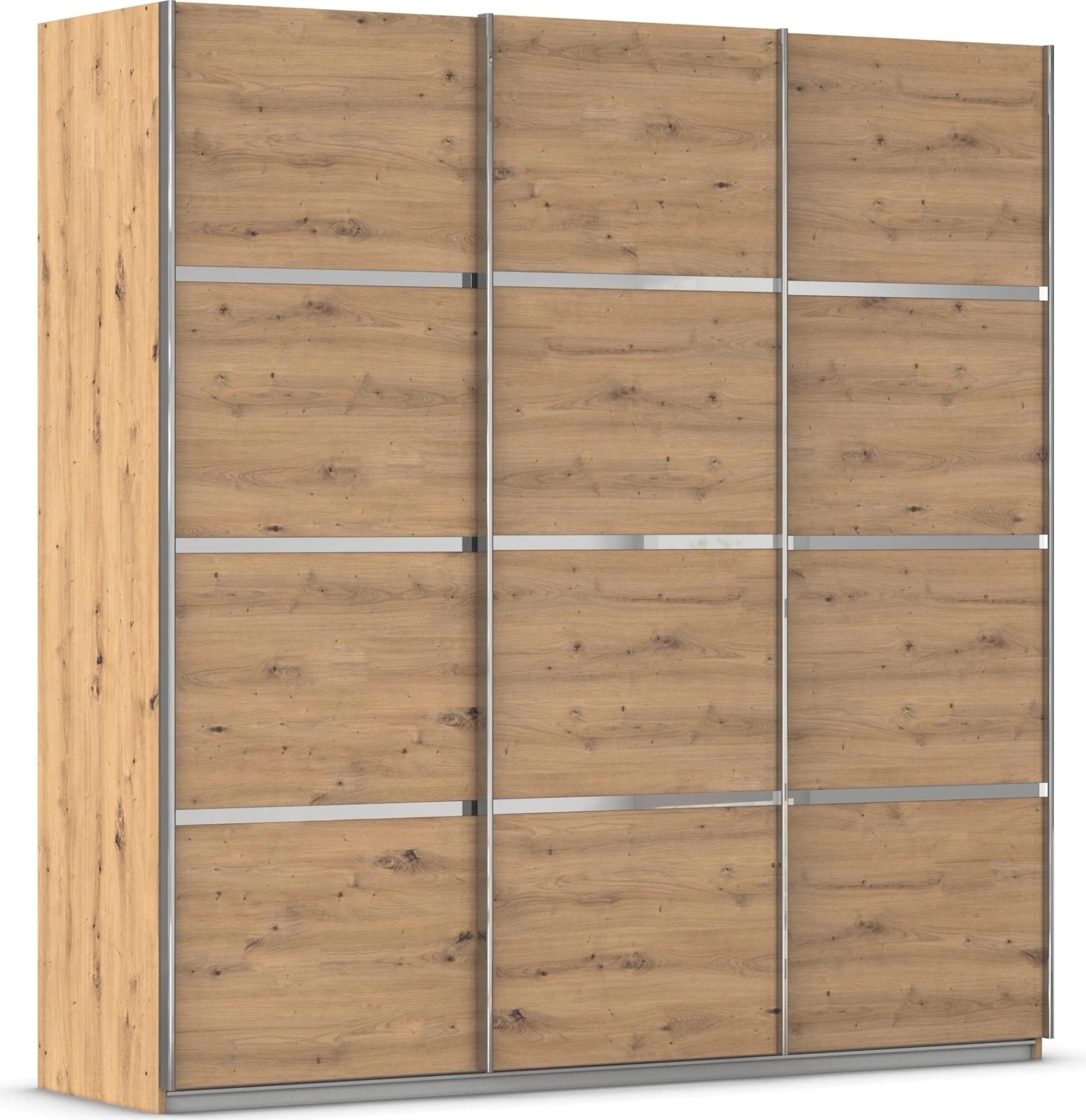 Rauch Avola Schwebetürenschrank Eiche Artisan Chrom