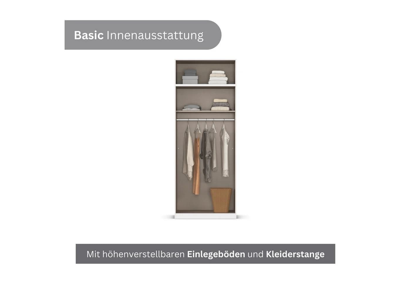 Kleiderschrank RAUCH Drehtürenschrank Garderobe Ankleide Schlafzimmer LAGOA Alpinweiß - Bild 4