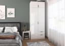Kleiderschrank RAUCH Drehtürenschrank Garderobe Ankleide Schlafzimmer Lagoa Alpinweiß Bild 1