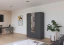 Kleiderschrank RAUCH Drehtürenschrank Garderobe Ankleide Schlafzimmer Graumetallic Bild 1