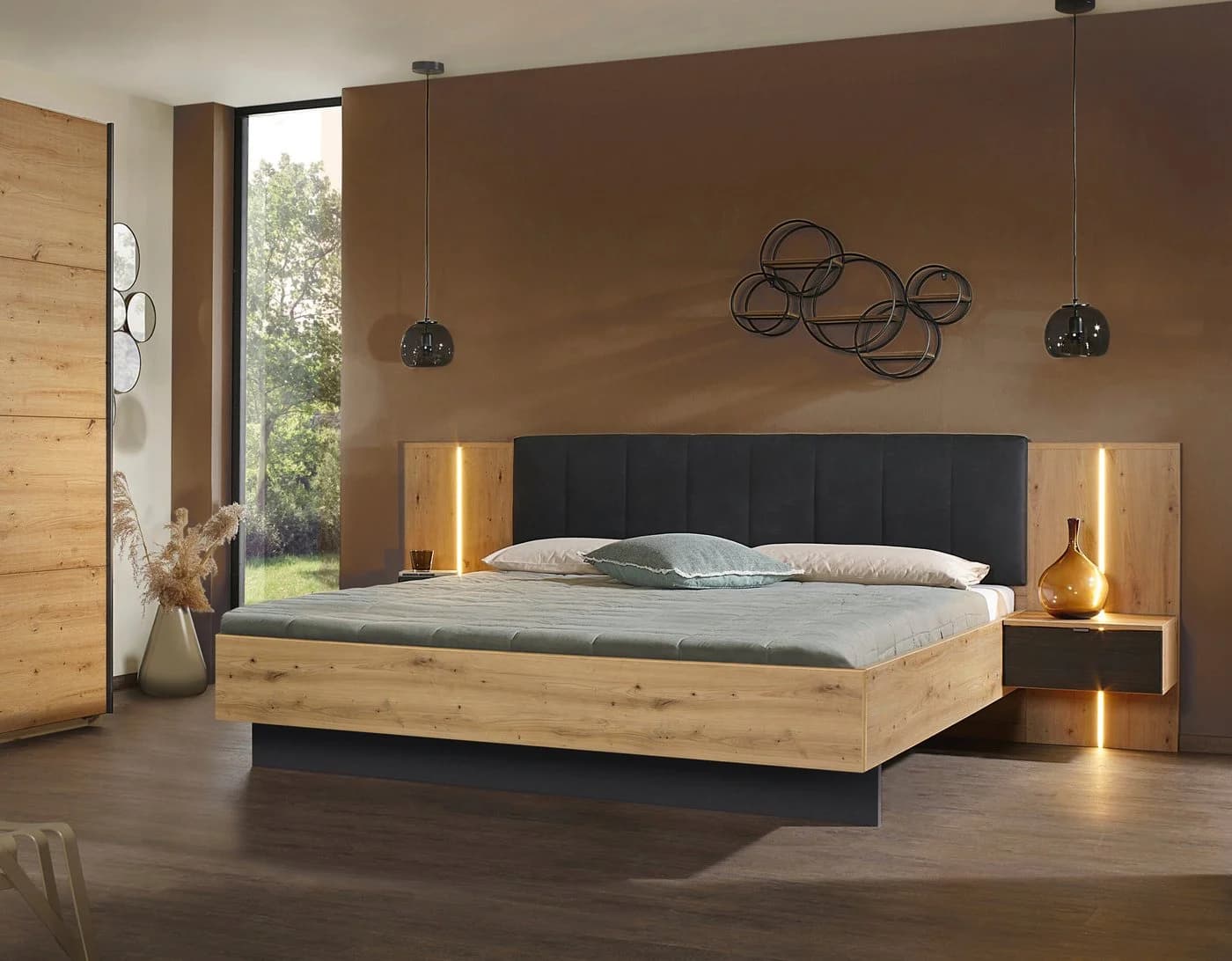 Rauch Bettanlage APOLLON Doppelbett 180x200cm Lederoptik