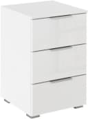 OTTO HOME Nachtkommode AGORDO mit Glasfront Weiß Alufarbig Bild 2
