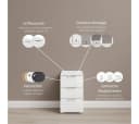 OTTO HOME Nachtkommode AGORDO mit Glasfront Weiß Alufarbig Bild 4