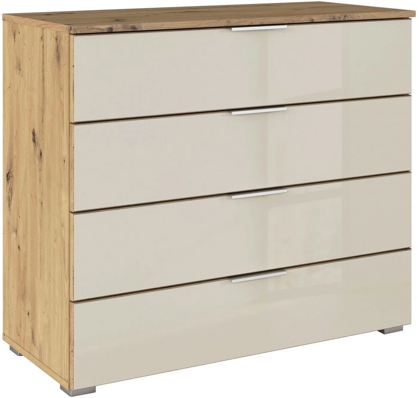 OTTO HOME Schubkastenkommode AGORDO mit Glasfront Beige - Bild 2