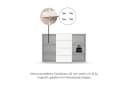RAUCH KOLUNA Schubkastenkommode Weiß Glasfront 4 Schubladen Bild 5
