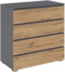 Rauch Kommode Joel Graumetallic Eiche Artisan 4 Schubladen Bild 2