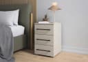 Nachtkommode AVOLA Beige Holzwerkstoff 3 Schubladen Soft-Close Bild 1