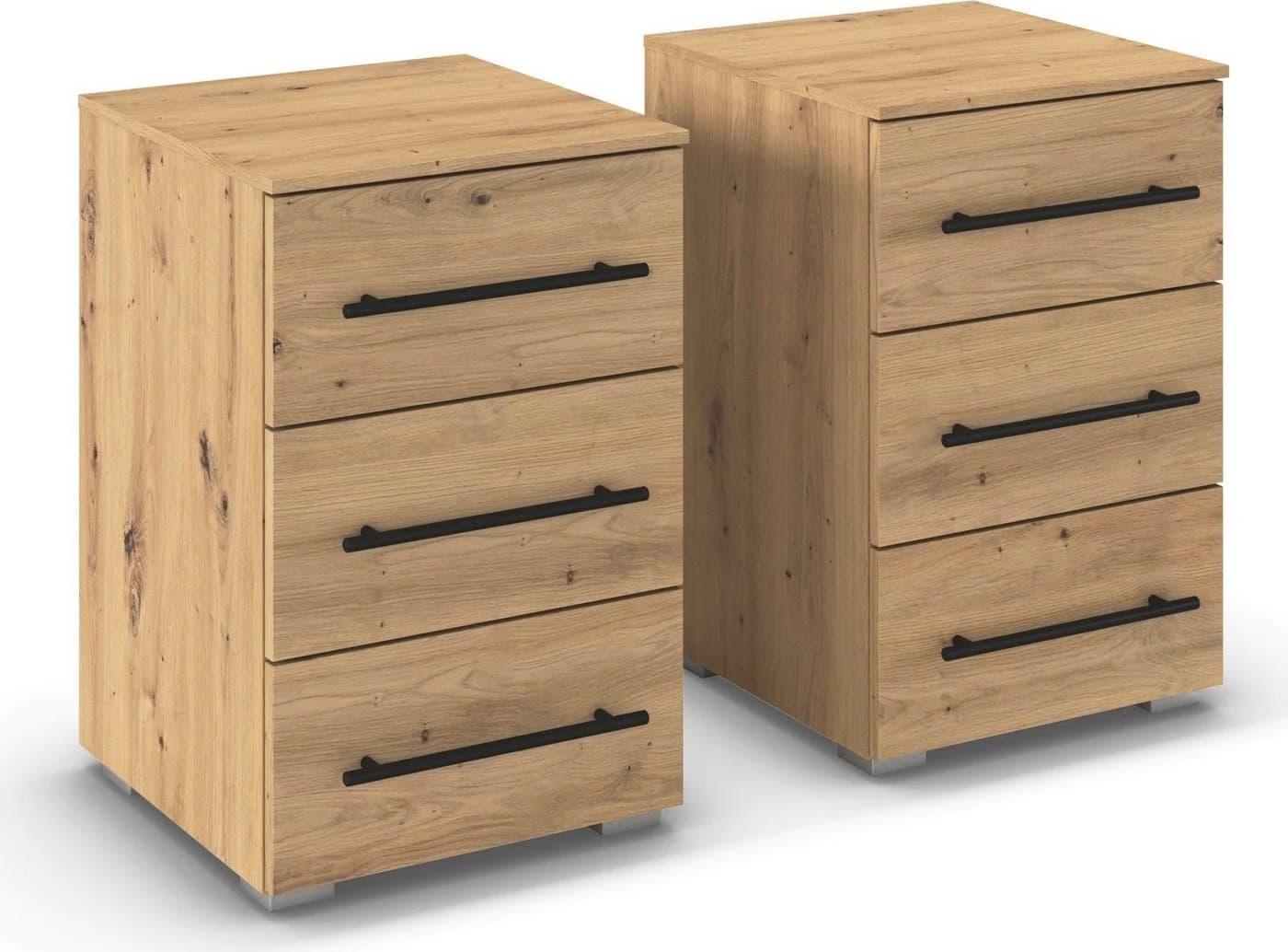 Nachtkommode RAUCH AVOLA Eiche Artisan 3 Schubladen - Bild 2