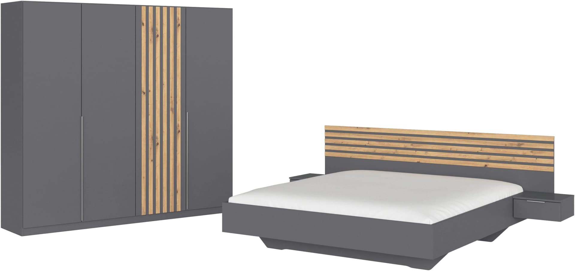 Rauch Komplettzimmer Set Bett 180x200 cm Schrank 226 cm