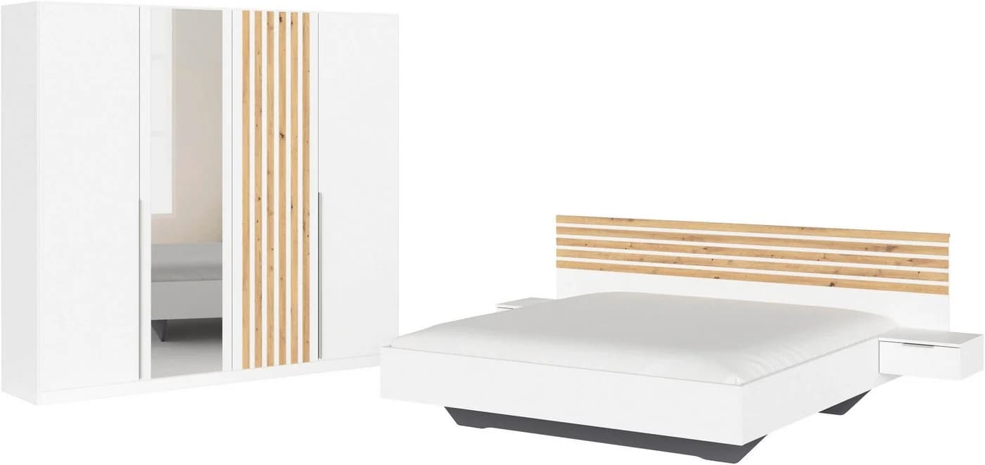 Rauch Komplettzimmer Komplett Set Schrank 226 cm Bett 180 cm - Bild 2