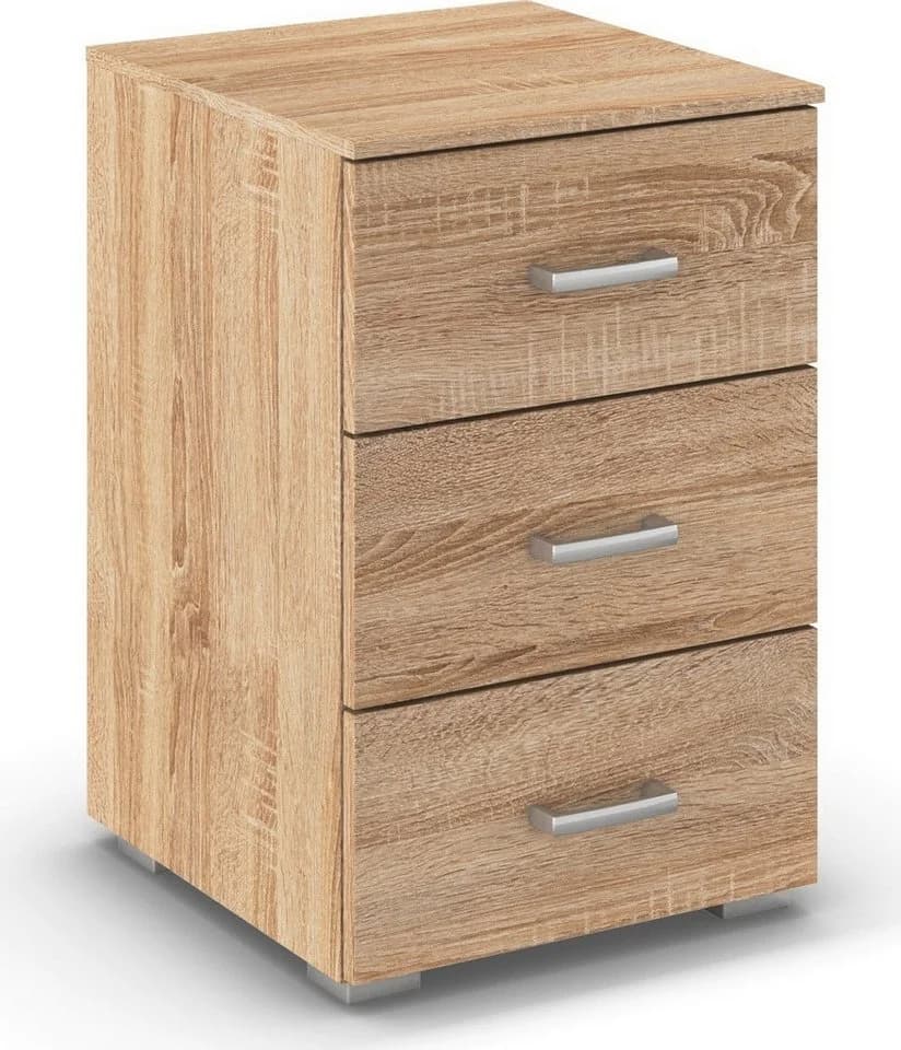 Moderne Nachtkommode aus Holzwerkstoff, Eiche Sonoma - Bild 2