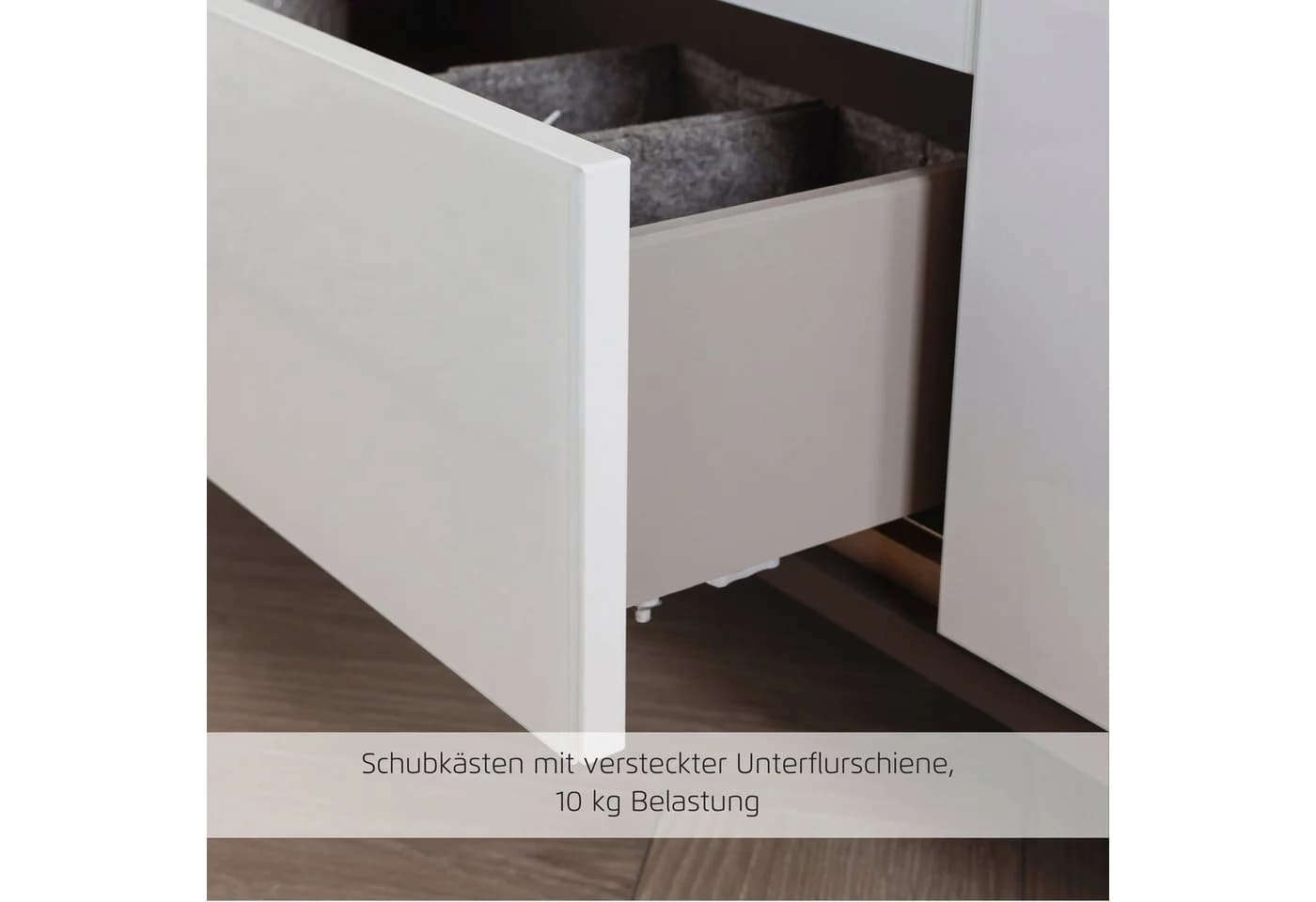 Moderne Nachtkommode aus Holzwerkstoff, Eiche Sonoma - Bild 5