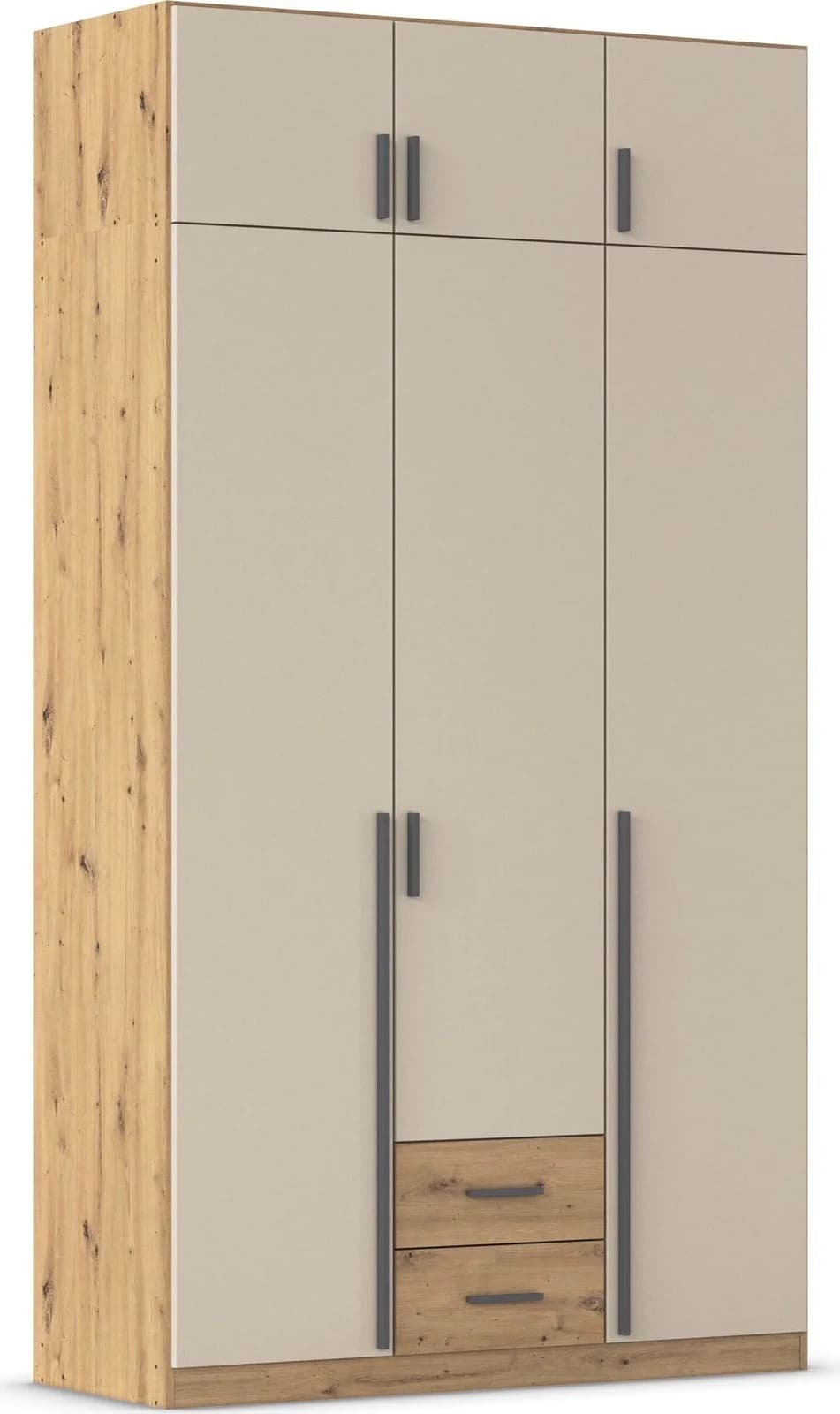 Kleiderschrank RAUCH Schrank Garderobe Wäscheschrank GAMMA Eiche Artisan Champagner