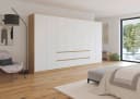 Rauch Mainz Drehtürenschrank 360cm Eiche Artisan Alpinweiß Push-to-Open Bild 1