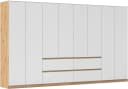 Rauch Mainz Drehtürenschrank 360cm Eiche Artisan Alpinweiß Push-to-Open Bild 2