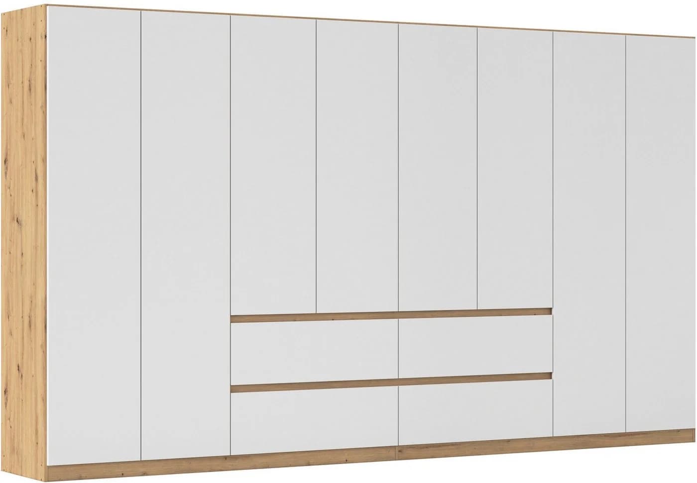 Rauch Mainz Drehtürenschrank 360cm Eiche Artisan Alpinweiß Push-to-Open - Bild 2