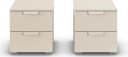 Nachtkommode RAUCH Costa Set mit Metallgriffen Beige Bild 1