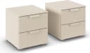 Nachtkommode RAUCH Costa Set mit Metallgriffen Beige Bild 2