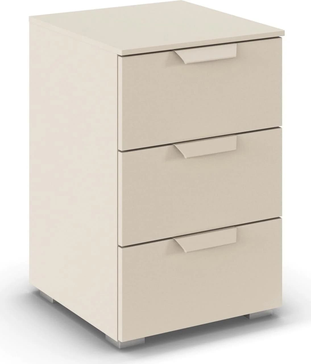 Nachtkommode RAUCH Costa Beige (Champagner) mit Metallgriffen