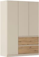 Drehtürenschrank Costa 136x197x54 cm Rauch Beige Bild 2