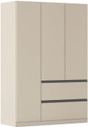 Drehtürenschrank Costa 136x197x54 cm Rauch Bild 2