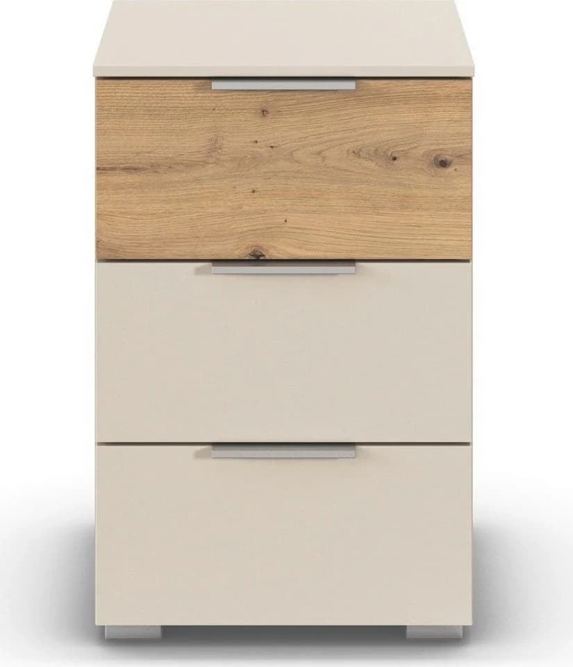 Rauch Nachttisch ASTANA Beige Holzwerkstoff 3 Schubladen - Bild 2