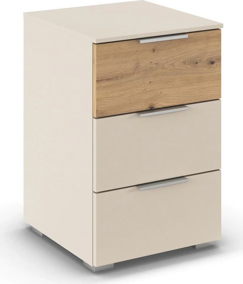 Rauch Nachttisch ASTANA Beige Holzwerkstoff 3 Schubladen - Bild 5