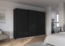 Schwebetürenschrank OTTO HOME Kleiderschrank Garderobe Agordo Schwarz Bild 1