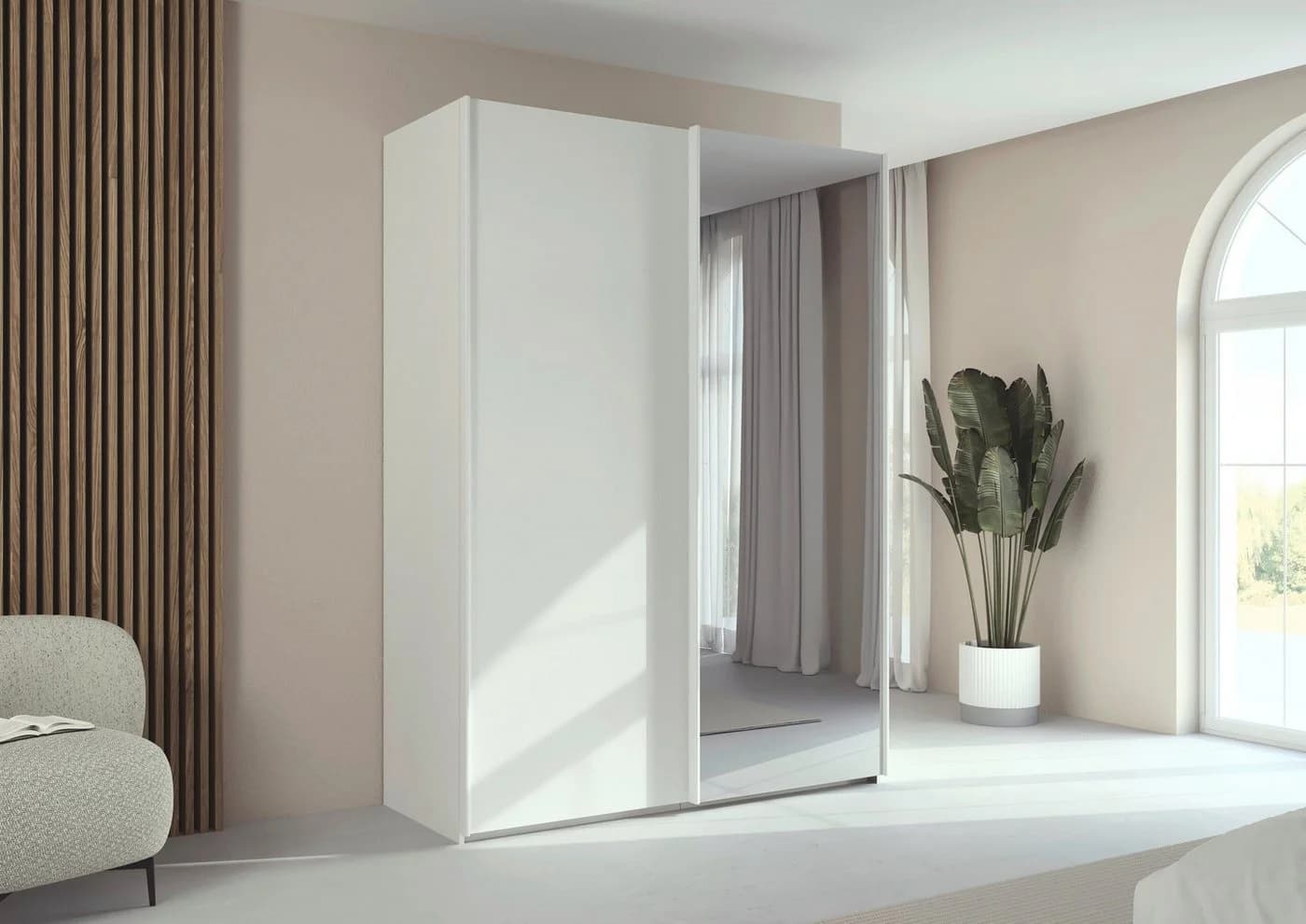 Kleiderschrank RAUCH Schwebetürenschrank Ankleide Schlafzimmer TARO Alpinweiß