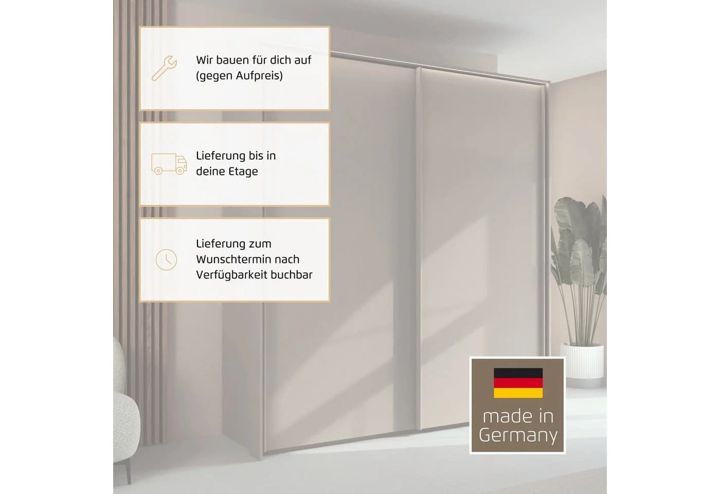 Kleiderschrank RAUCH Schwebetürenschrank Ankleide Schlafzimmer TARO Alpinweiß - Bild 3