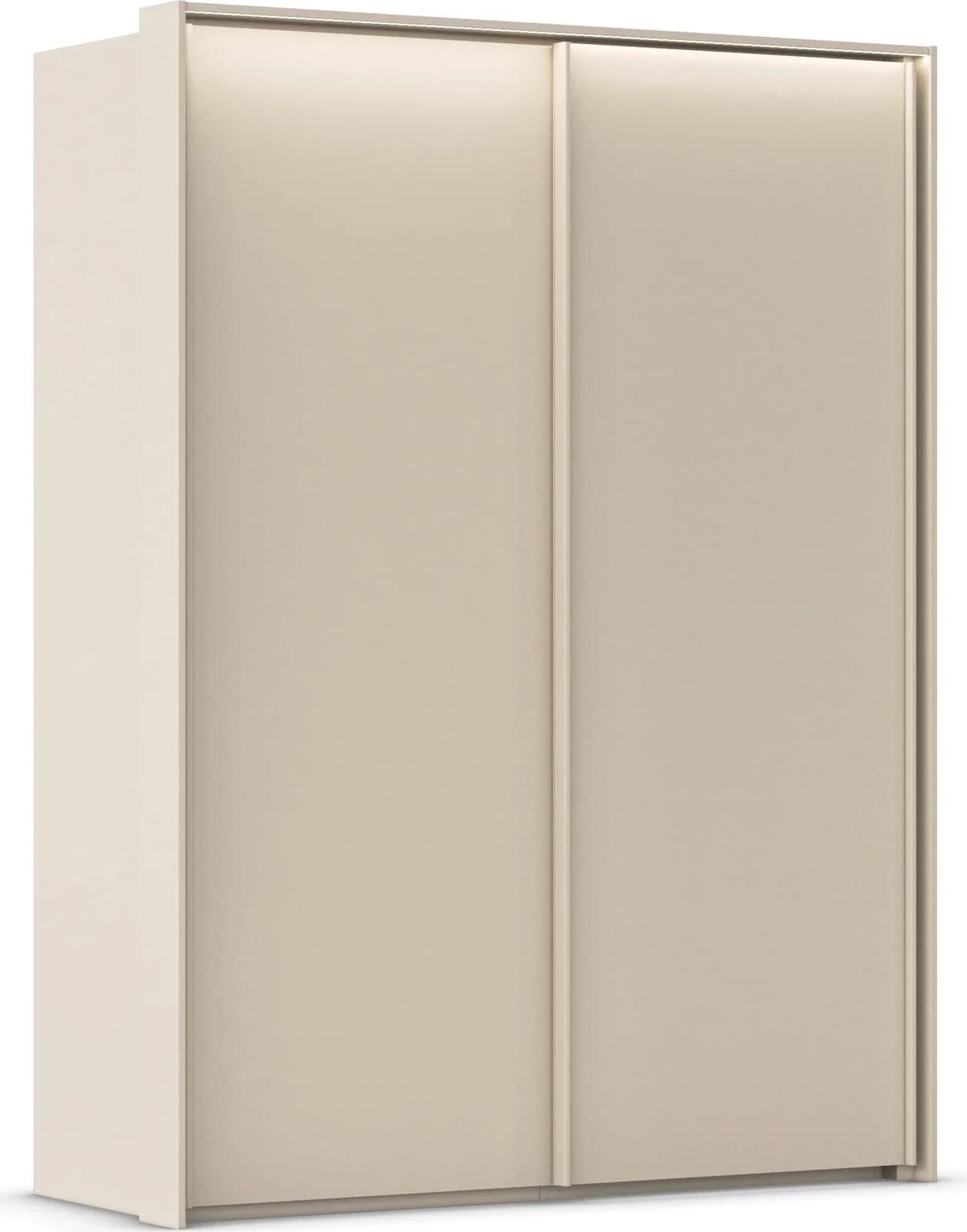 Zeitloser Kleiderschrank aus Holzwerkstoff, Metall, MDF und Kunststoff