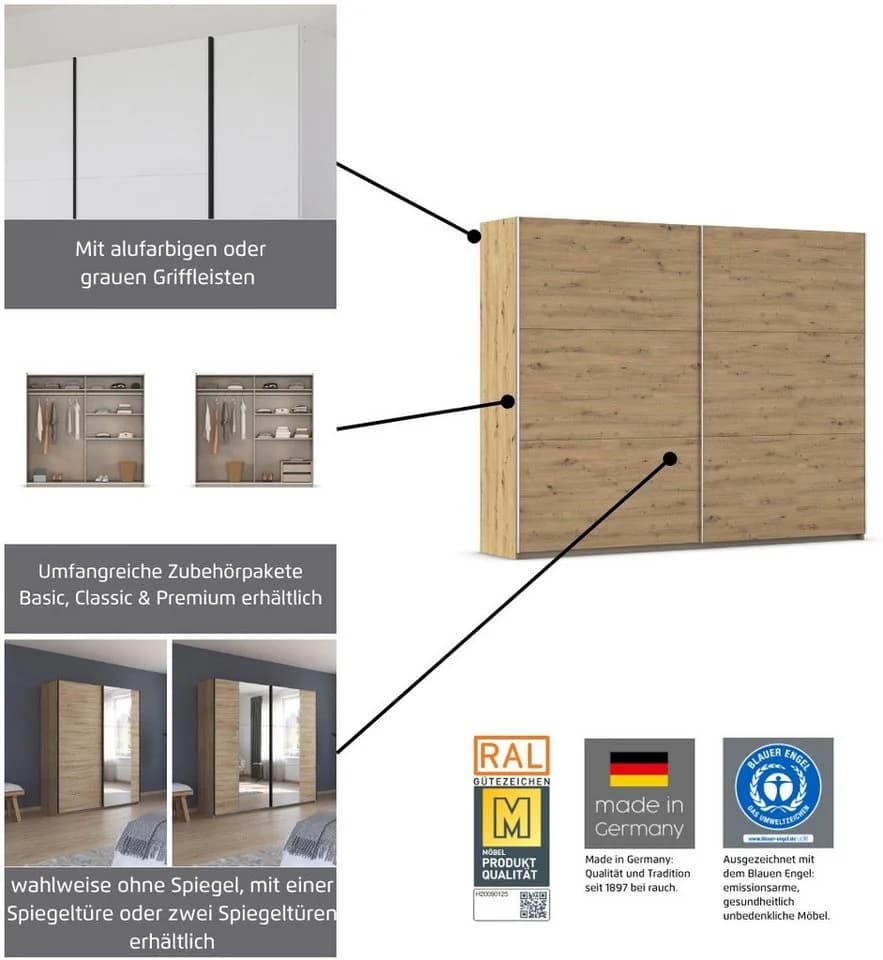 Schwebetürenschrank RAUCH Champagner Schwebetüren - Bild 4