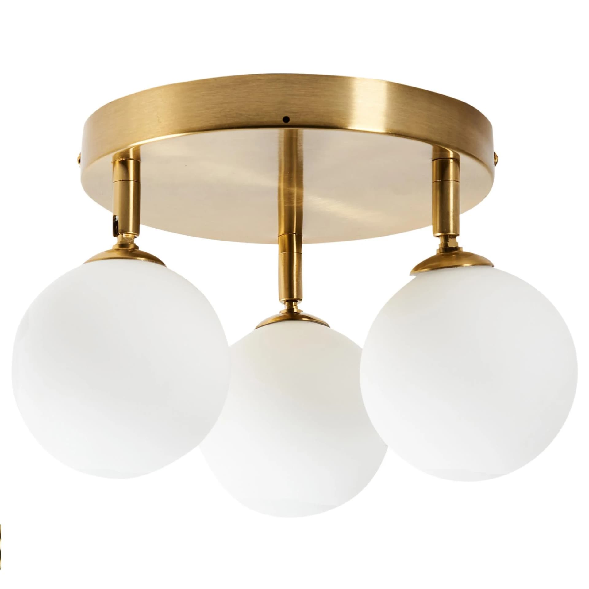 Beliani DECKENLAMPE Messing/Weiß Mavilla