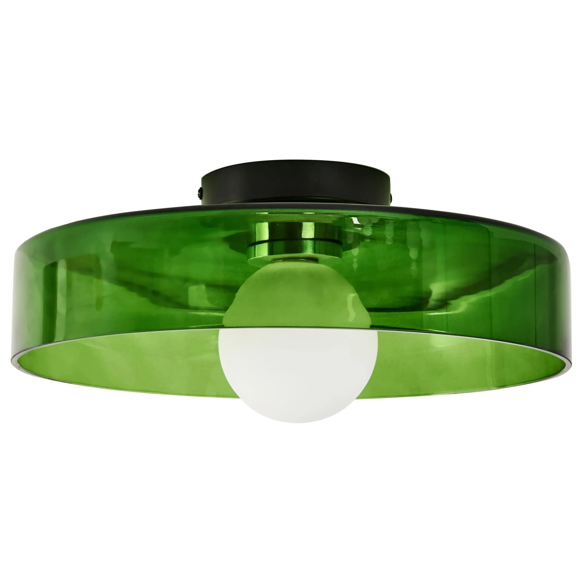 Beliani Deckenlampe Grün Luguse Glas