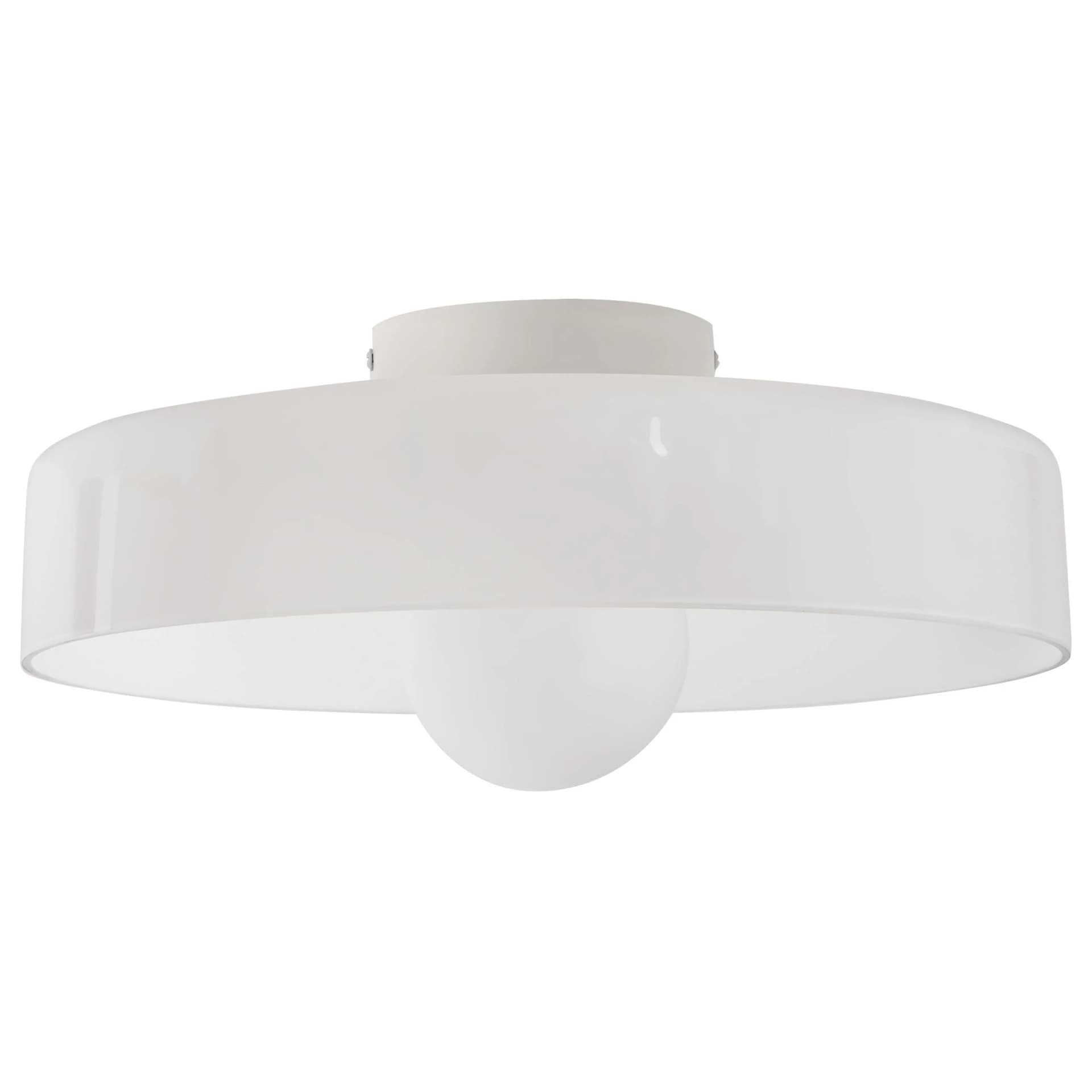 Beliani Deckenlampe Weiß Luguse Glas Modern