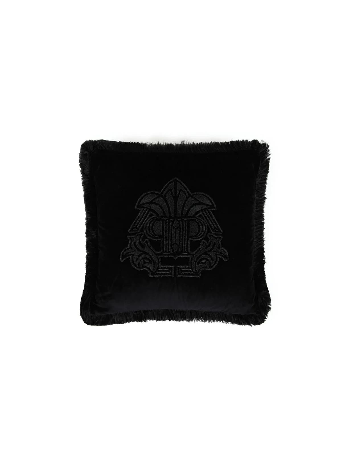PHILIPP PLEIN Kissenbezug Gothic Monogram 40x40 Schwarz