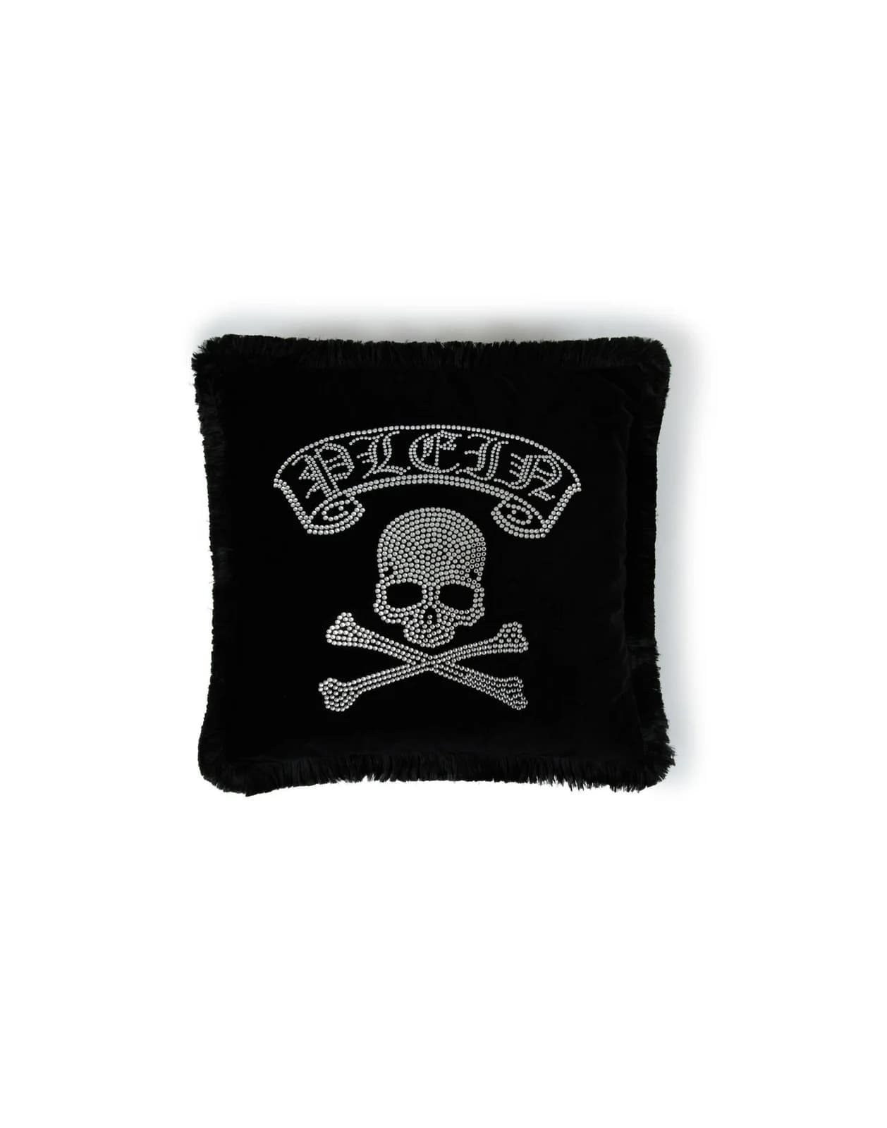 Philipp Plein Kissenbezug Cushion Crystal Skull 40x40 Schwarz