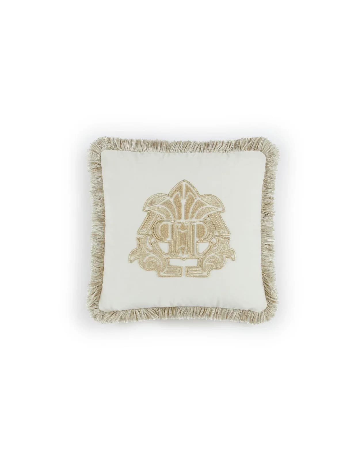 Kissenbezug Philipp Plein Cushion Gothic Monogram 60x60 Weiß