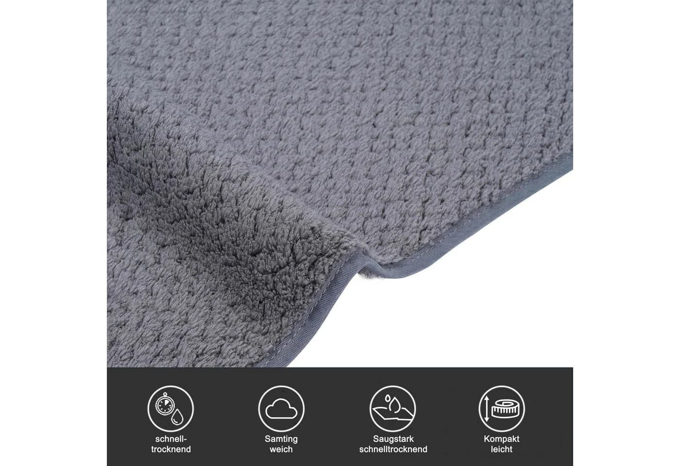 OTTO HOME Handtuch Parris Anthrazit Microfaser - Bild 3