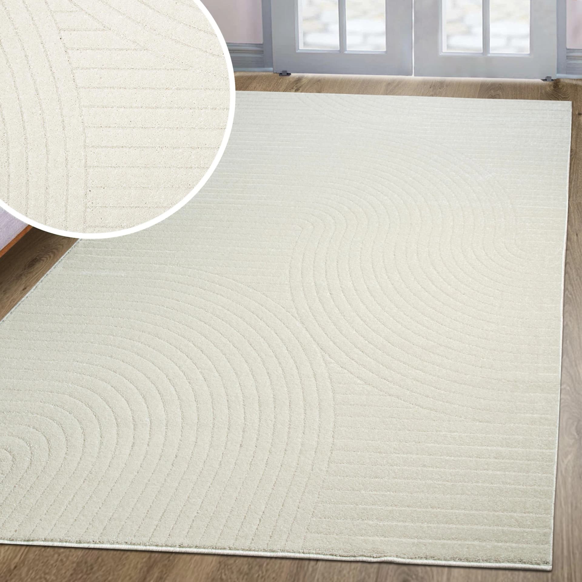 Teppich OTTO HOME Revea Zen Garden Beige Hoch-Tief-Struktur