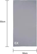 OTTO HOME Sporthandtuch Leoa 6er Set 30x50 cm Mikrofaser Hellgrau Bild 1