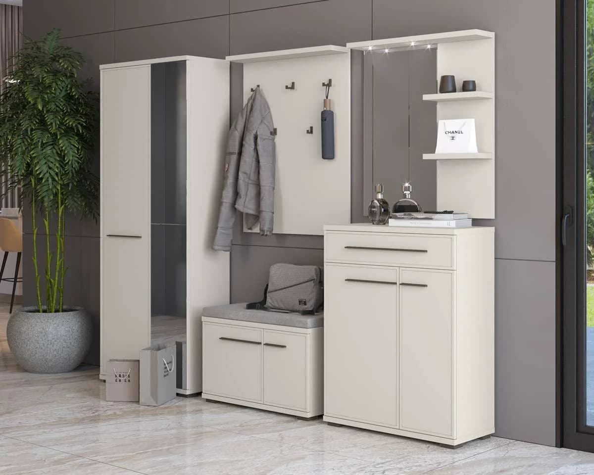 OTTO HOME Garderoben-Set Opera Beige mit Spiegel und Bank - Bild 2